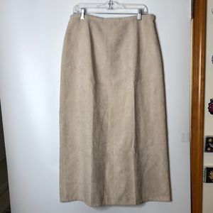 Relativity Womens Faux Suede Skirt Tan Size 14 PLUS SIZE